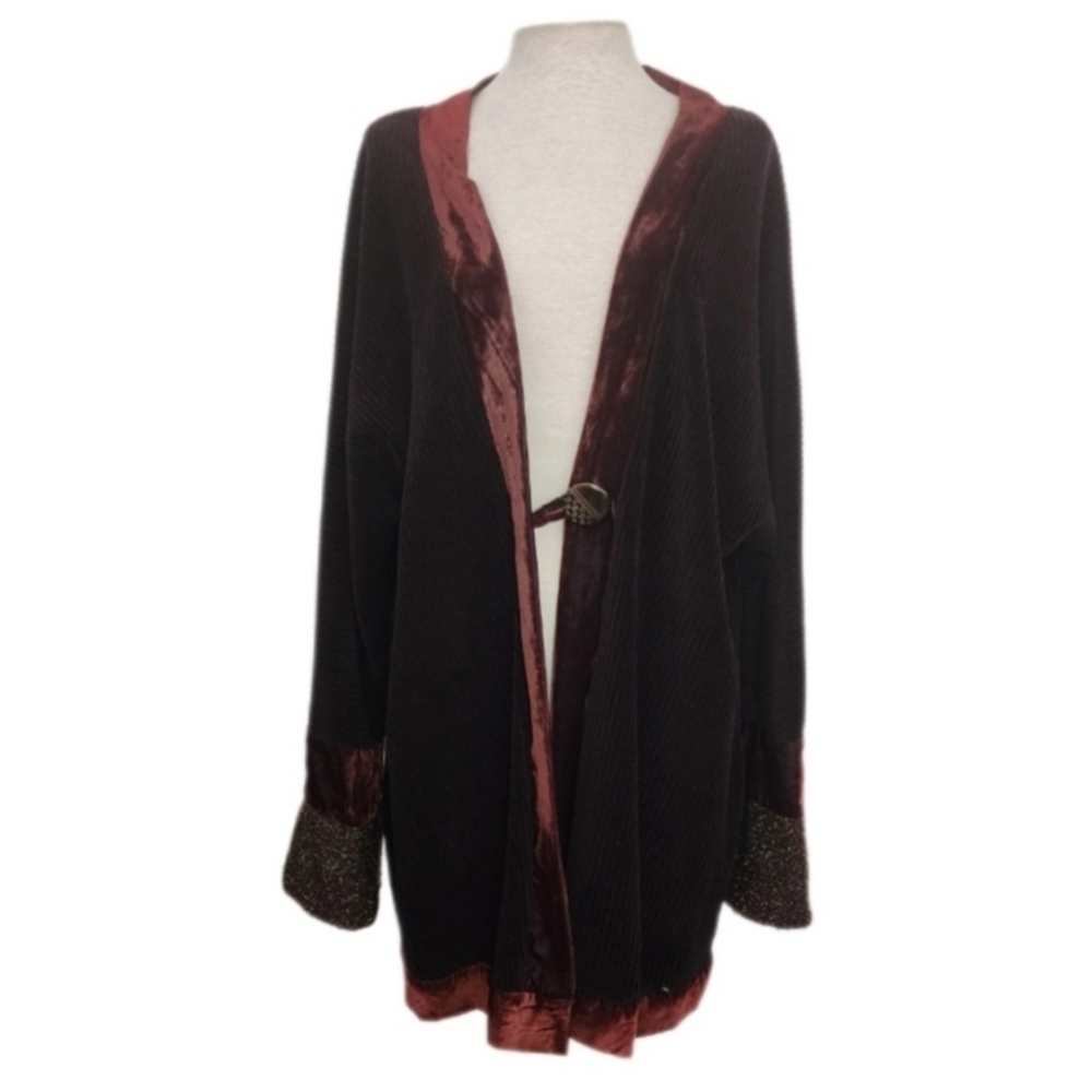 Inner Designs Coat Vintage Opera 1980s Chocolate Brown Size XL - Picture 7 of 15